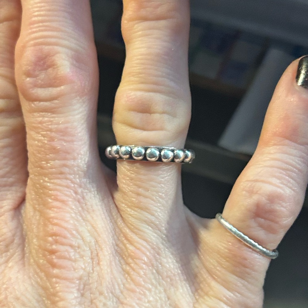 Designer inspired .925 silver ring, made in Bali, sz 6